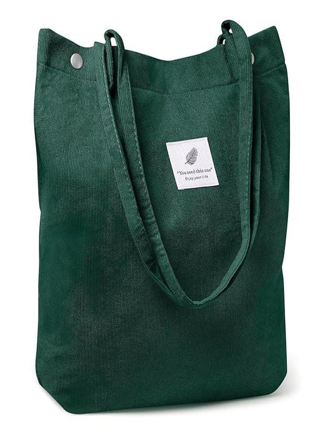 Aldea Corduroy Tote Handbag for Women | Large Capacity Shoulder Bag with Inner Pocket | Casual Tote for School, Work, Shopping, Travel & Daily Use - Image 1